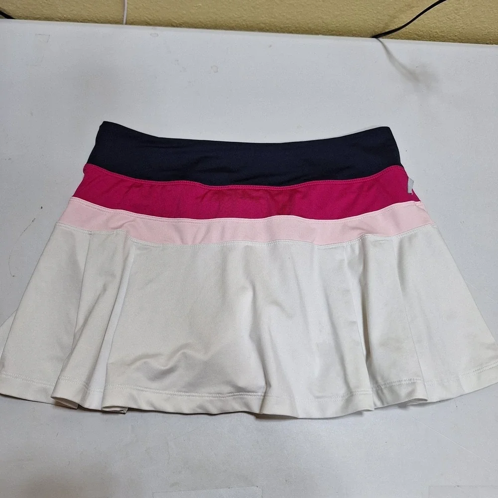 Nike‎ Dri-FIT Tennis Skort Womens Medium White Pink Navy Athletic Golf Running